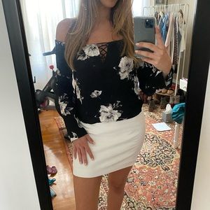 Off the shoulder floral top